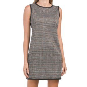 NWT Max Studio Plaid Double Knit Sleeveless Mini Dress